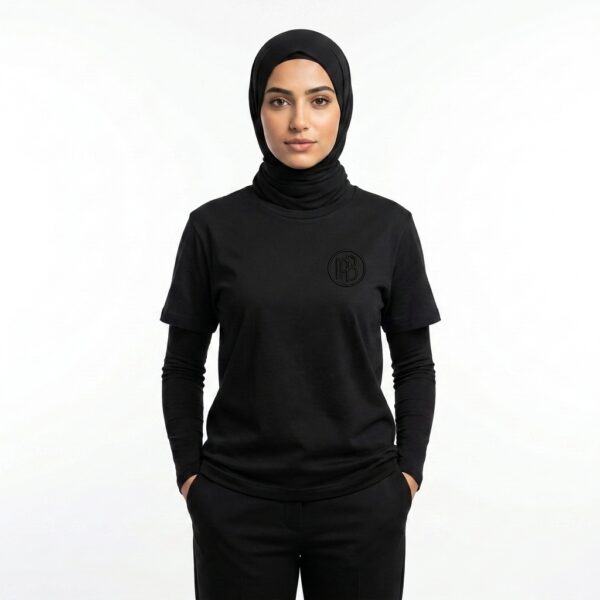 Home woman wearing hijab and t shirt 202607142000